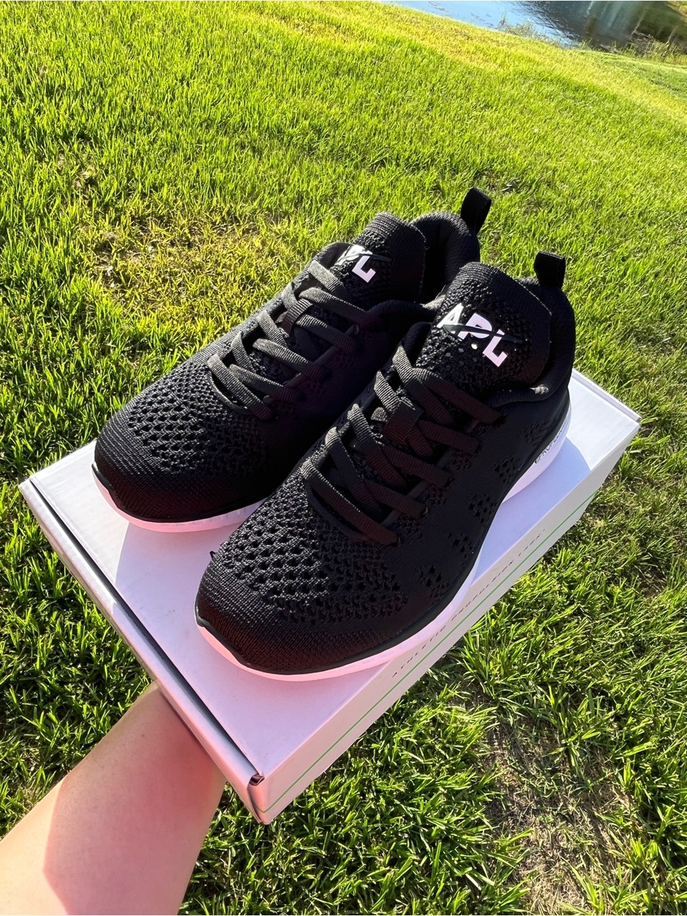 NWT APL Techloom Pro Black and White Athletic Shoes Size 5 Womans